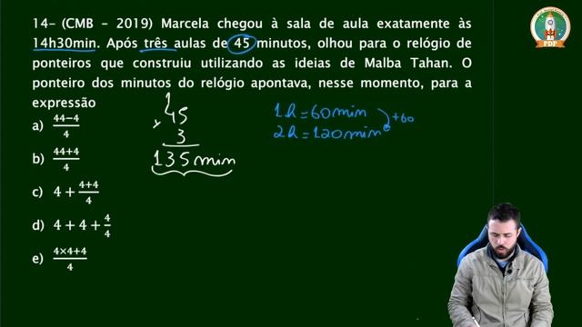 Questão 14 Colégio Militar De Brasília (CMB) 2018-2019 Prova Matemática 6° Ano