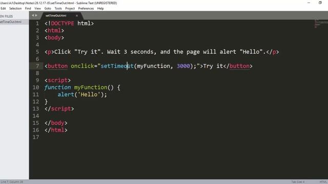 SetTimeout function in JavaScript смотреть онлайн
