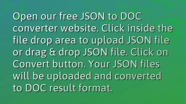 Can you convert JSON to Word? смотреть онлайн