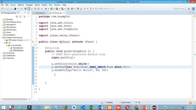 Graphics programming in Java Swing смотреть онлайн