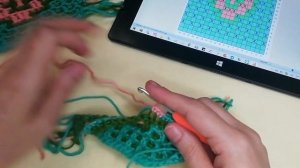 Мозаичное вязание крючком. Разноцветная мозаика.