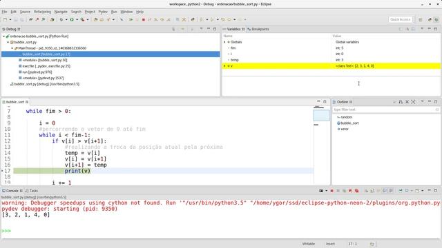 Ordenação Bubble Sort com Python смотреть онлайн