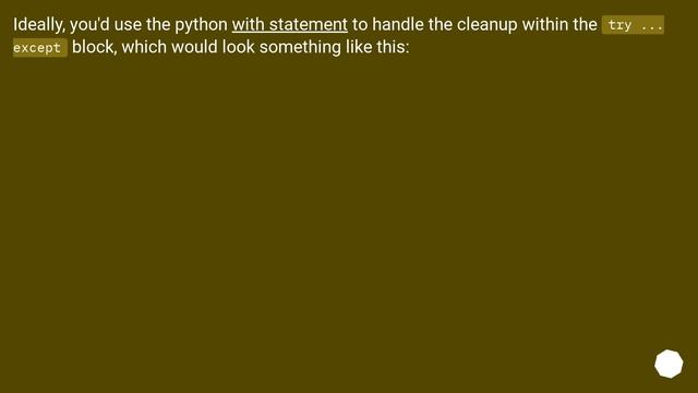 Exception handling when errors may occur in main program or in cleanup смотреть онлайн