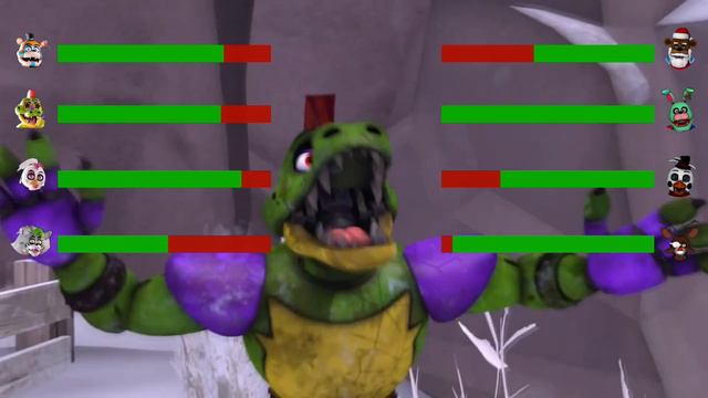 [SFM FNaF] Security Breach Vs Christmas WITH Healthbars