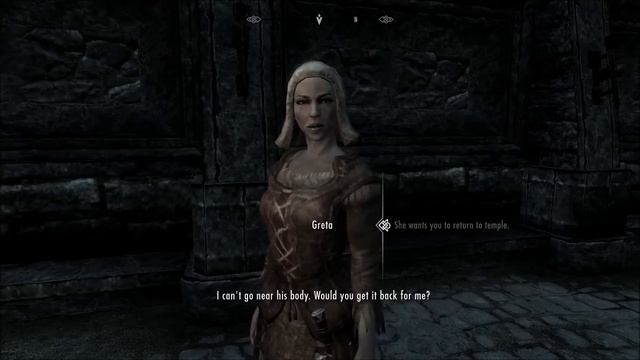 Skyrim Help Greta return to the Temple of the Divines смотреть онлайн
