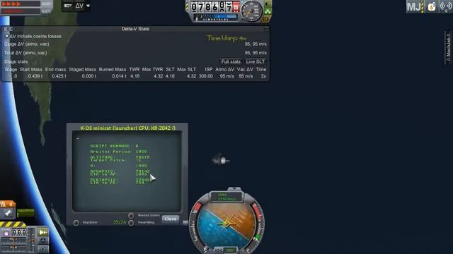 [K-OS] Orbital Injection, 80km automated launch (kerbal space program) смотреть онлайн