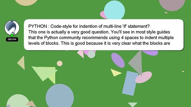 PYTHON : Code-style for indention of multi-line 'if' statement? смотреть онлайн