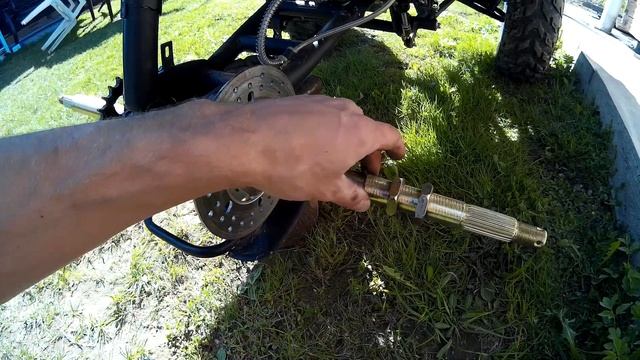 Замена задней оси на 250-ти кубовом квадрике