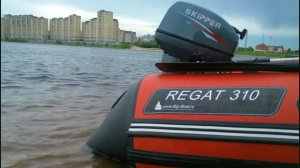 Небольшой обзор лодочного мотора skipper 9.915 FAST START и лодки Big Boat Regat 310.Обкатка мотора.