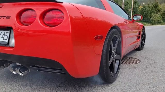 Burnout - Chevy Corvette C5 5.7 V8 brutal sound Corsa exhaust / więcej wieczorem смотреть онлайн