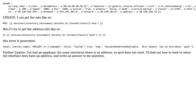 DevOps & SysAdmins: Ansible jinja2 template: How to loop through sub-elements of interface facts смотреть онлайн
