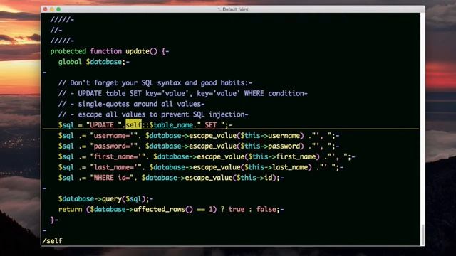 Replaced Self With Static In DatabaseObject After Last Changes