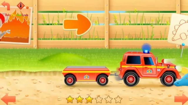 Firetrucks: 911 rescue | Offroad firetruck, vintage firetruck and etc | Educational game for kids смотреть онлайн