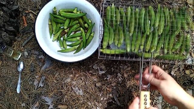 [РЕЦЕПТ] Окра гриль (бамия / абельмош на углях) смотреть онлайн