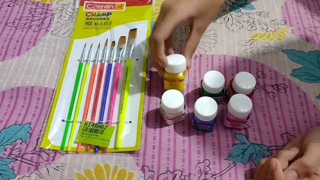 Camel Acrylic Paint Review / Camel Perl Acrylic Colours Review / brushes / Fabric painting colour смотреть онлайн