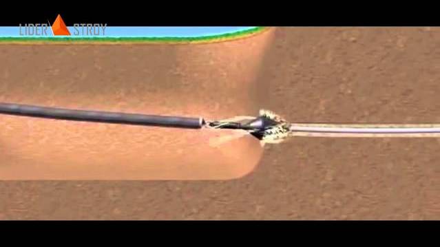 ГНБ. Процесс горизонтально направленного бурения (анимация) смотреть онлайн