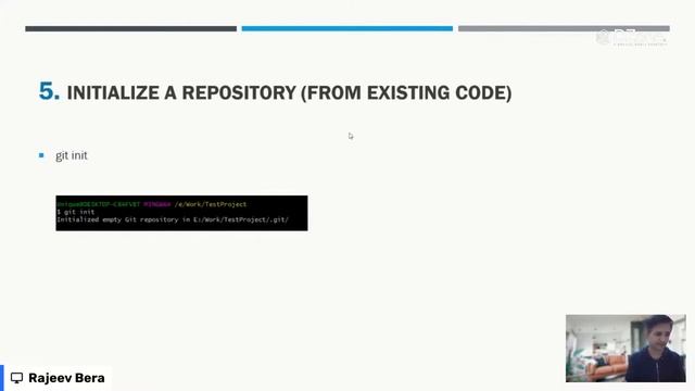 INITIALIZE A REPOSITORY (FROM EXISTING CODE): Learn Git Commands Fast from Rajeev Bera смотреть онлайн