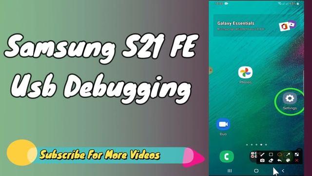 Samsung Galaxy S21 Fe USB Debugging To Connect To PC / Otg