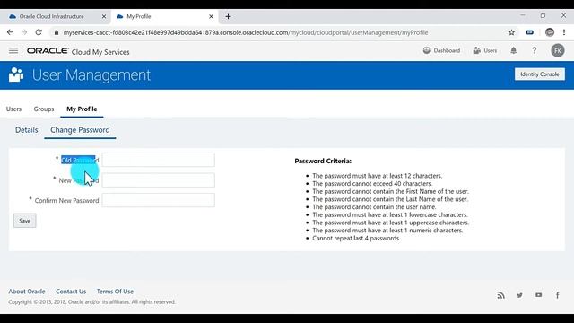 02 Changing your Password on OCI Console смотреть онлайн
