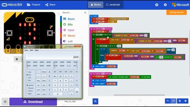 The BBC micro:bit - HEX TO DEC смотреть онлайн
