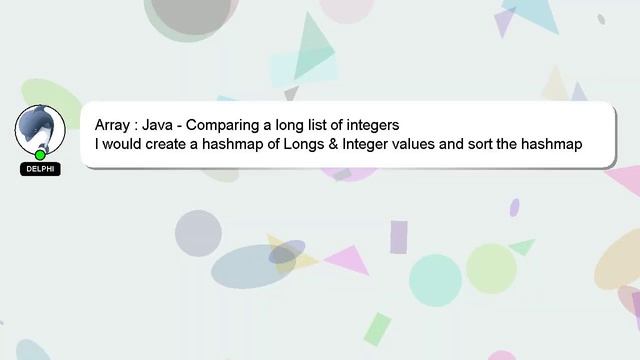 Array : Java - Comparing a long list of integers смотреть онлайн