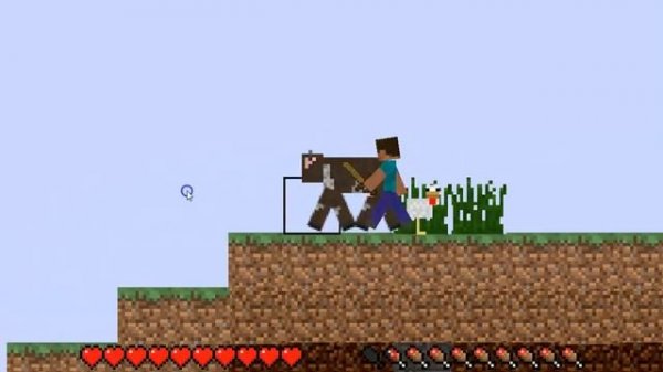Paper minecraft survival mode game in scratch from griffpatch
