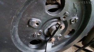 Снятие маховика. Двигатель R-195.