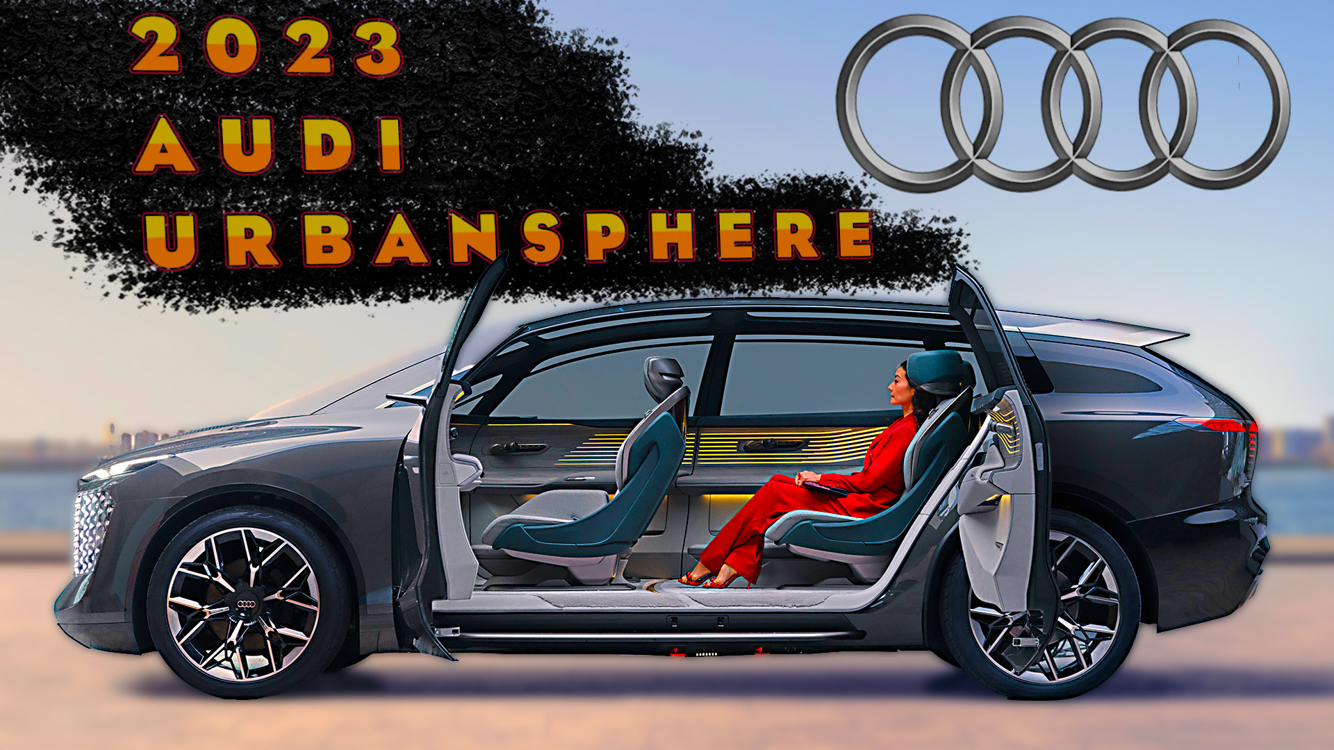 Audi Urbansphere Concept - Сцены вождения! смотреть онлайн