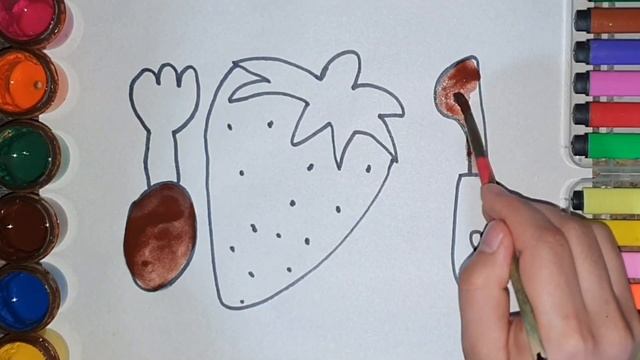 Рисуем фрукты для детей | Bolalar uchun oson rasm chizish | How to draw Fruits for Kids | Сурет смотреть онлайн