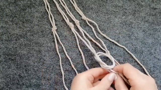 DIY Macrame | Плетение простого кашпо для цветов смотреть онлайн
