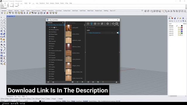 How To Add Vray Materials Pack In Rhino смотреть онлайн