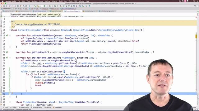 Kotlin android development tutorial - RecyclerView onClick смотреть онлайн