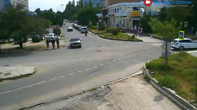 Перекрёсток в Щёлкино, 07.09.2015 - time-lapse с камеры 2 смотреть онлайн