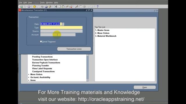 Miscellaneous Issue, Inventory Oracle Apps - RB смотреть онлайн
