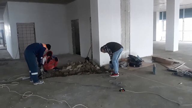 Демонтаж полусухой стяжки. смотреть онлайн