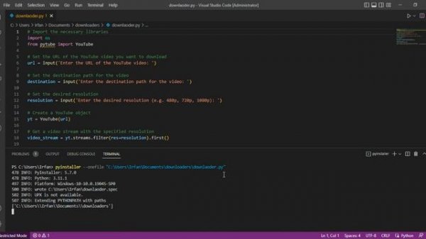 How to make a Python .exe file using Chat GPT | pyinstaller | In one file