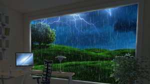 Гроза со звуками сильного дождя для сна, учебы и отдыха 🌿 Белый шум 3 часа