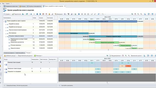 T-FLEX DOCs Управление проектами. Ресурсы проекта смотреть онлайн