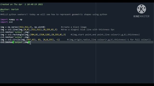 How to draw geometric shapes and texts in Python using Opencv? смотреть онлайн