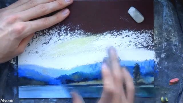 SPEED PAINTING Landscape Art - Как нарисовать пейзаж пастелью [17] смотреть онлайн