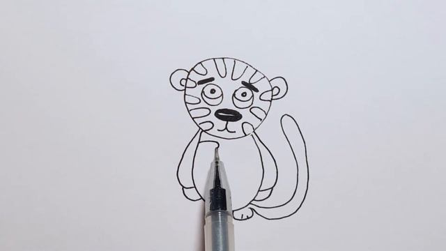 *ТИГР* Как нарисовать ТИГРЕНКА, ТИГР символ 2022 года. TIGER 2022. Art & Drawings. смотреть онлайн