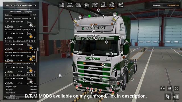 ets 2 SCANIA 4 SERIE VAN TRIEST PACK , BUILD TOPLINE ,D.T.M смотреть онлайн