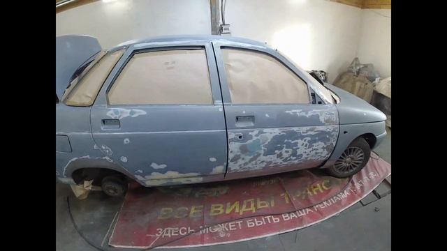 Покраска Ваз 2110 в сверхпрочное покрытие МОЛОТ смотреть онлайн