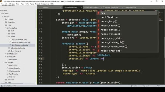 Laravel 9 Project #55 | Backend Portfolio Page Setup Part 3 смотреть онлайн