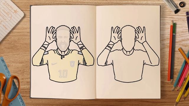 How To Draw: NEYMAR JR (easy step by step tutorial) смотреть онлайн