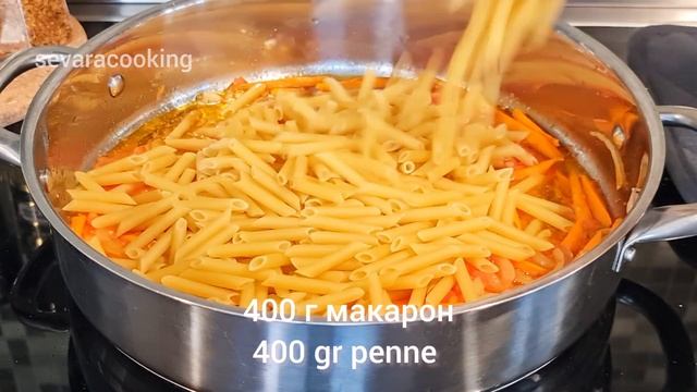 Вкусно, быстро без Мяса.МАКАРОНЫ ПО-ФЛОТСКИ, со специями. Tasty Penne with Spices. смотреть онлайн