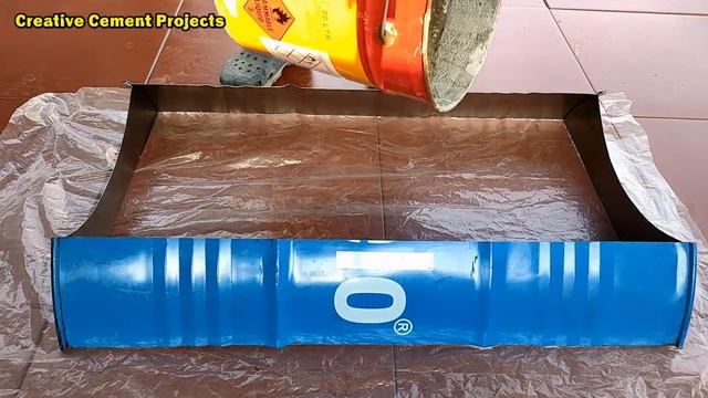 Creative Ideas From Cement And Metal Drums _ Outdoor Furniture