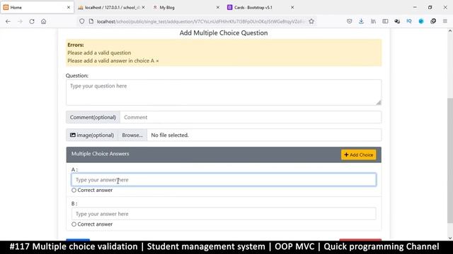 #117 Question validation | Student management system in PHP | OOP MVC | Quick programming tutorial смотреть онлайн