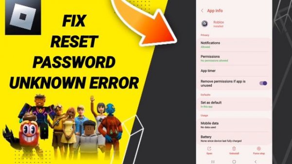 How To Fix Reset Password Unknown Error On Roblox App