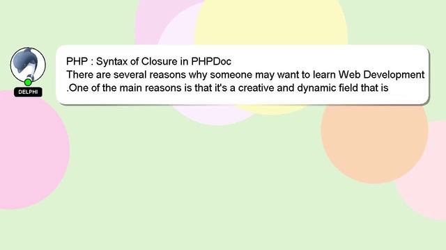 PHP : Syntax of Closure in PHPDoc смотреть онлайн